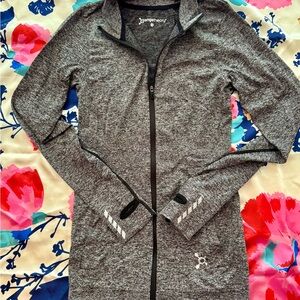 Orangetheory Gray Heathered Knit Cardigan Coat